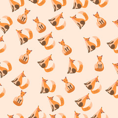 vector illustration of a cute fox