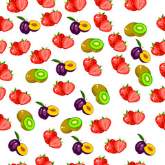 fresh plum and slice