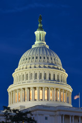 The Capitol dome at night - Washington DC United States