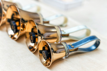 Handbells ready to play