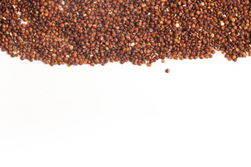 Red Quinoa seeds frame