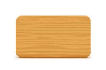 wooden board on white