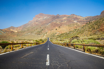 Highland highway in Tenerife, Canary Island, Spain