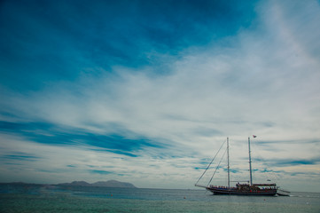 ship boat in red sea egypt background tropical view yacht