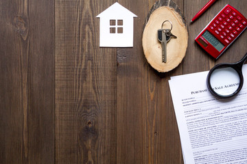 selection of home before buying on white background top view