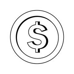 coin money isolated icon vector illustration design