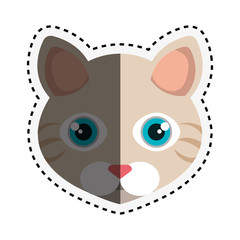 cute cat isolated icon vector illustration design