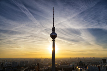 Berlin, Germany - December 2016: TV Tower 
