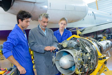 inspection of aircraft mechanism