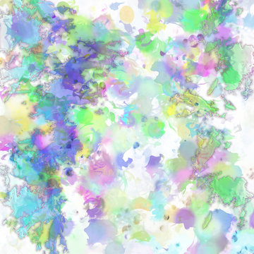 Abstract colored paper. Colored paint stains white background. © explorich