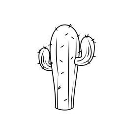 cactus desert plant icon over white background, vector illustration