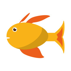 Fish animal cartoon icon. Sea life ecosystem fauna and ocean theme. Isolated design. Vector illustration