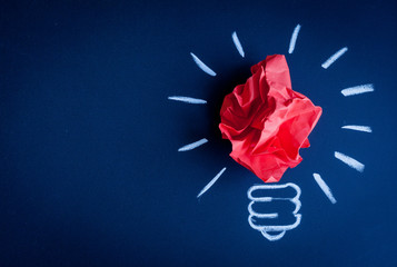 concept idea inspiration on dark background top view