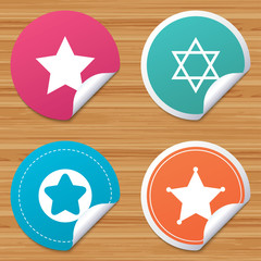 Star of David icons. Symbol of Israel.