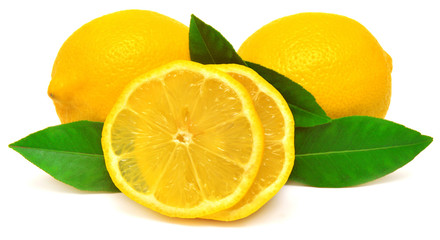 Fototapeta premium Lemon with leaves