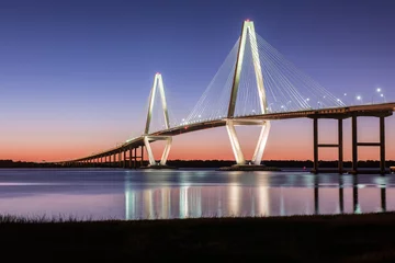 Foto auf Glas Arthur Ravenel Jr. Bridge Charleston SC © LeeAnn