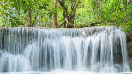Huay Mea Kamin's waterfall, Located Kanchanaburi Province, Thailand