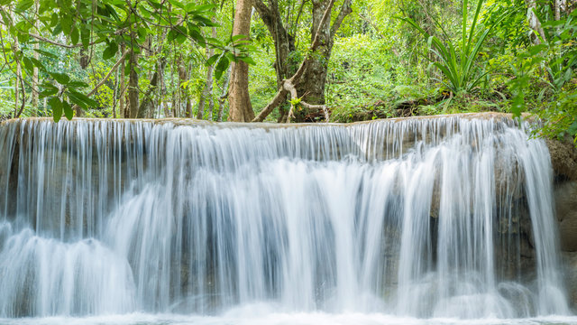 Huay Mea Kamin's waterfall, Located Kanchanaburi Province, Thailand © peangdao