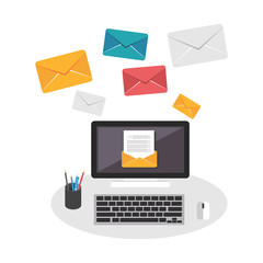 Email marketing. Email concept.