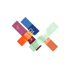 Infographics geometric business template