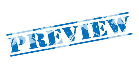 preview blue stamp on white background