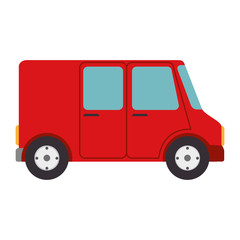 van delivery vehicle isolated icon vector illustration design