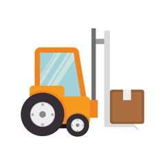 forklift vehicle isolated icon vector illustration design