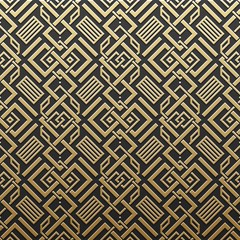 Golden metallic background with seamless geometric pattern. Elegant luxury style.