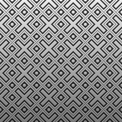 Silver/platinum metallic background with geometric pattern. Elegant luxury style.