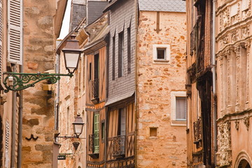 La Grande Rue in the old city of Le Mans, Sarthe, Pays de la Loire, France 