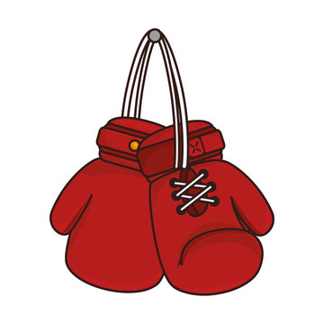 boxing gloves equipment icon vector illustration design