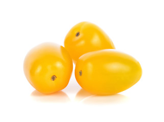 yellow cherry tomatoes isolated on white