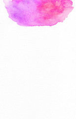 Red pink watercolor flyer paper with header or footer background.