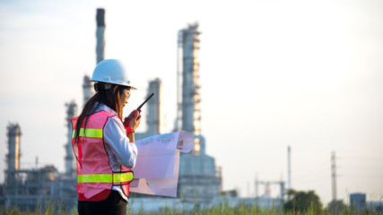 The women engineer at power plant, Thailand .