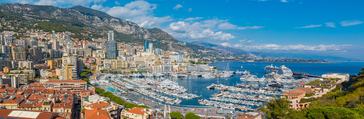 Monaco Monte Carlo city panorama