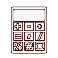 calculator with operation signs icon image vector illustration design 