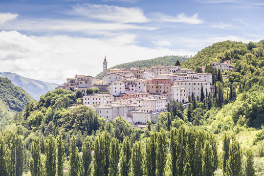 The village of Preci in the Monti Sibillini National Park, Umbria