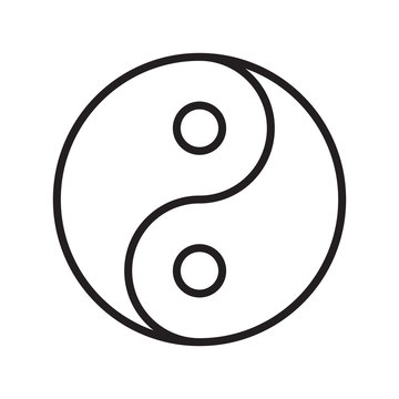recommend clip art: Yin yang symbol outline transparent vector