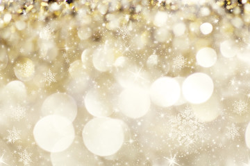 Blurred bokeh of Christmas lights