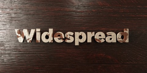 Widespread - grungy wooden headline on Maple  - 3D rendered royalty free stock image. This image can be used for an online website banner ad or a print postcard.