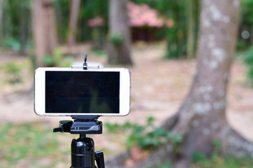 Mobile on a tripod.