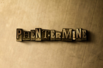 Naklejka premium PHENTERMINE - close-up of grungy vintage typeset word on metal backdrop. Royalty free stock illustration. Can be used for online banner ads and direct mail.