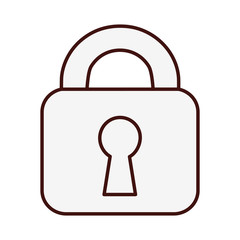 safety lock icon image vector illustration design 