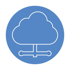 cloud storage icon image vector illustration design 