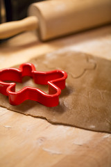 Making Christmas gingerbread cookies