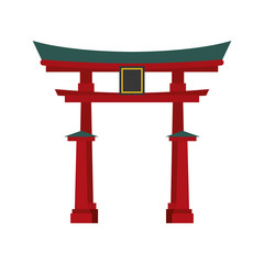 Japanese pagoda temple icon vector illustration graphic design