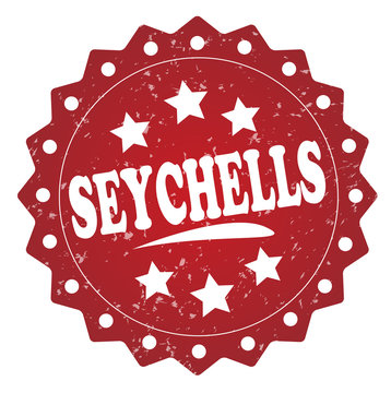 seychells grunge stamp on white background