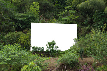 blank billboard ready for new advertisement at green park zone