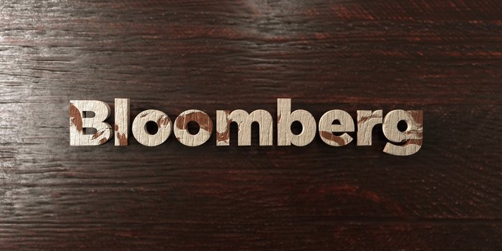 Bloomberg - grungy wooden headline on Maple  - 3D rendered royalty free stock image. This image can be used for an online website banner ad or a print postcard.