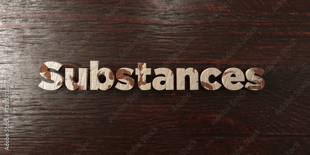 Fototapete substances - grungy wooden headline on maple - 3d rendered royalty free stock image. this image can 